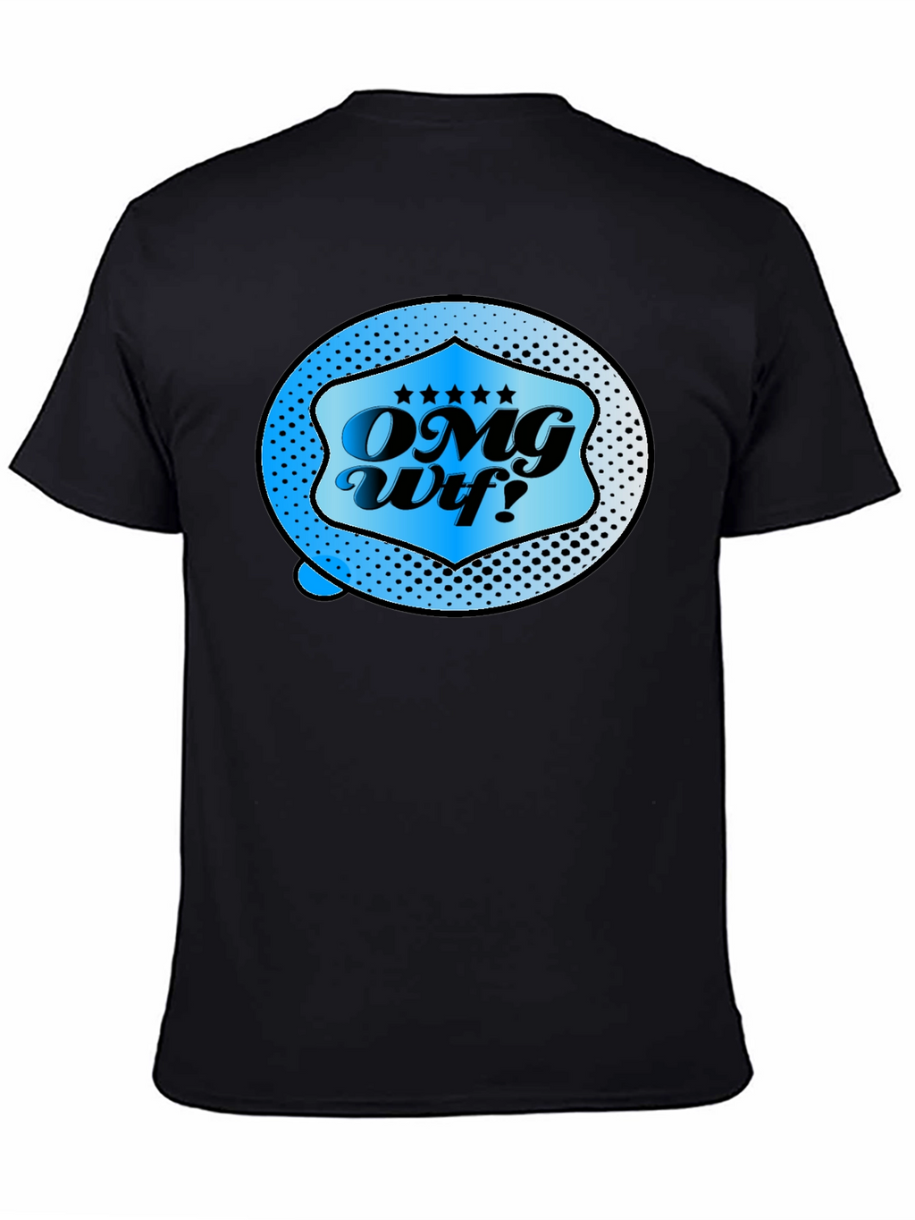 OMG WTF Graphic Tee - Novelty Mens Black T-Shirt