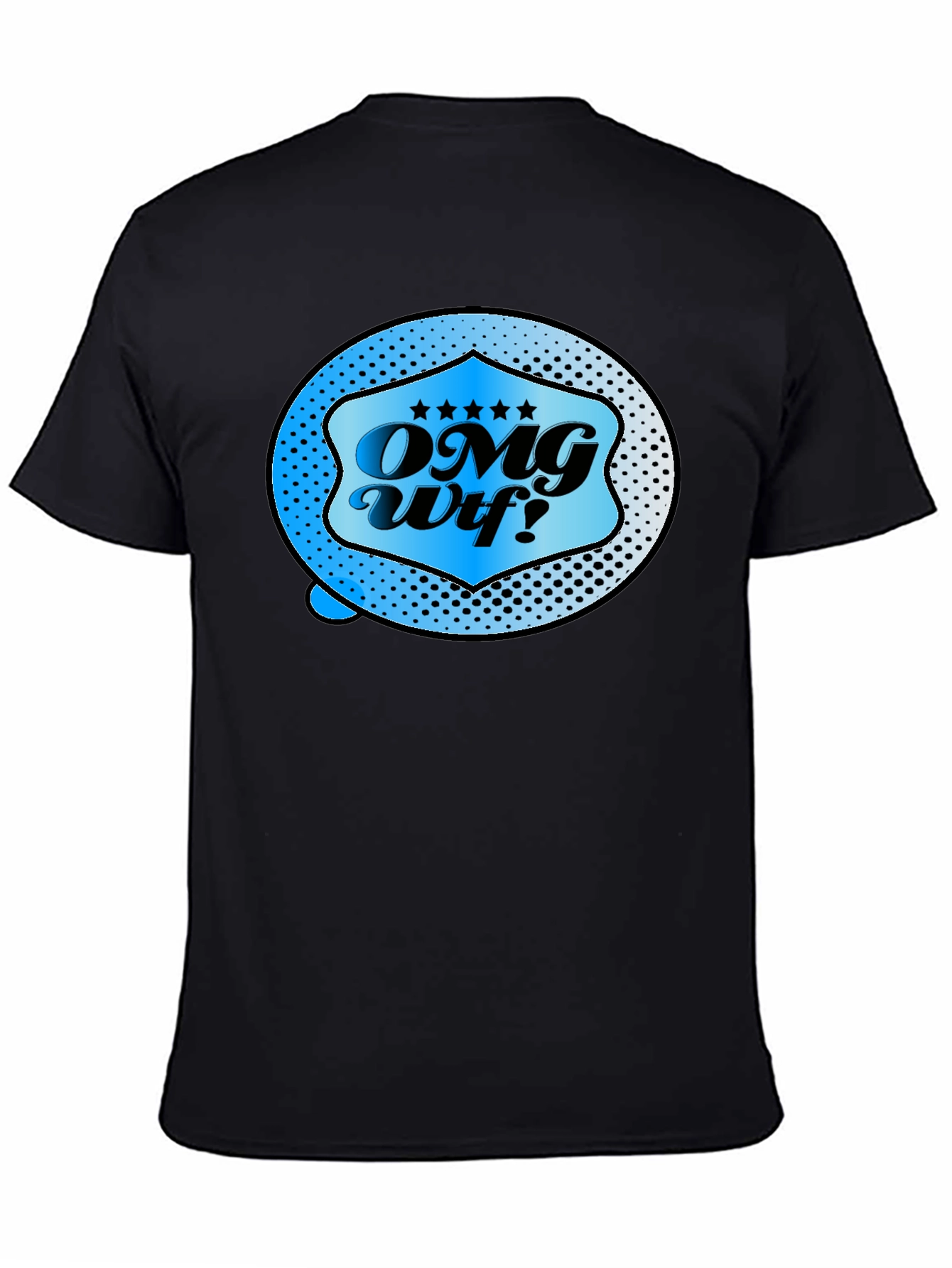 OMG WTF Graphic Tee - Novelty Mens Black T-Shirt