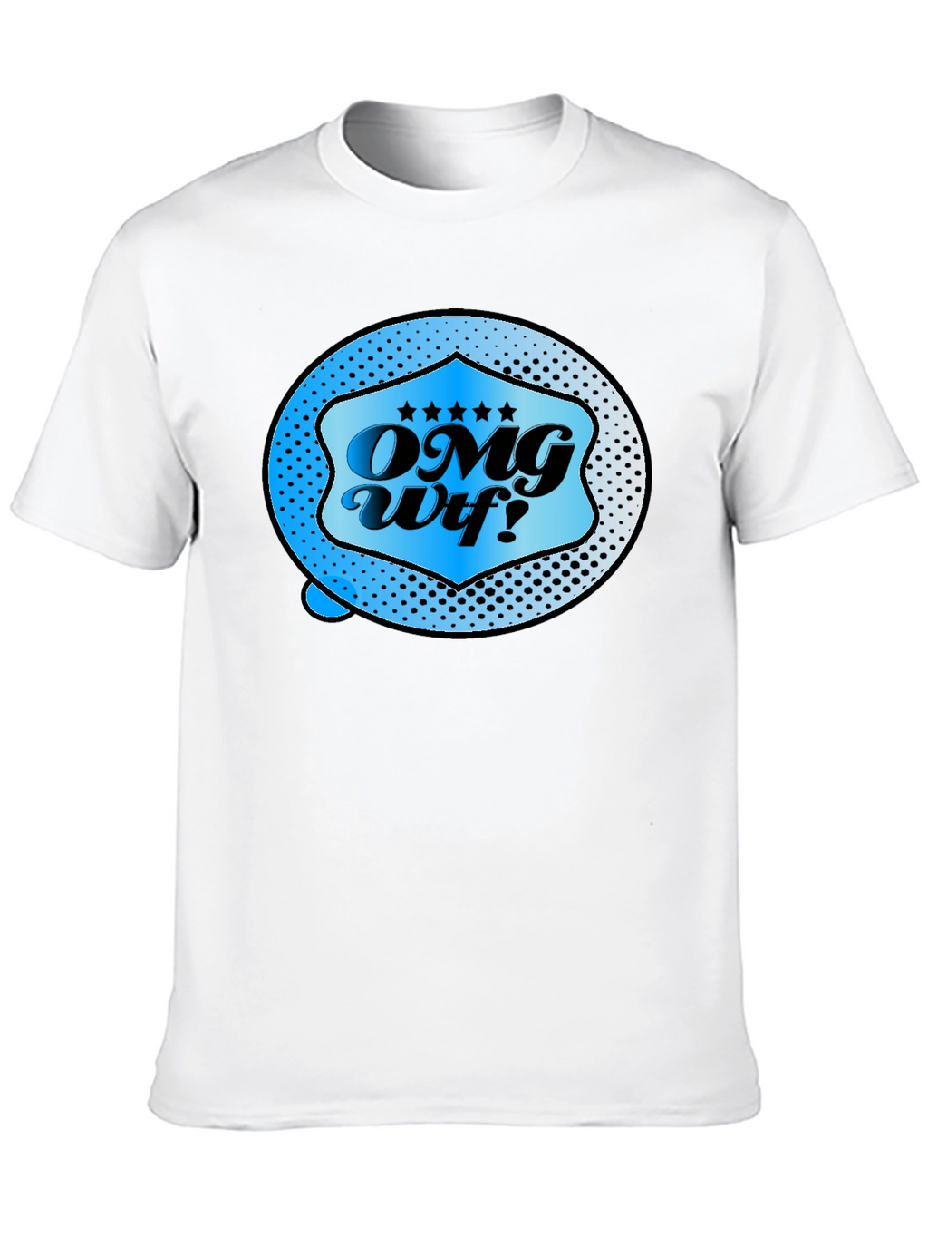 OMG WTF Graphic Tee - Novelty Mens Black T-Shirt
