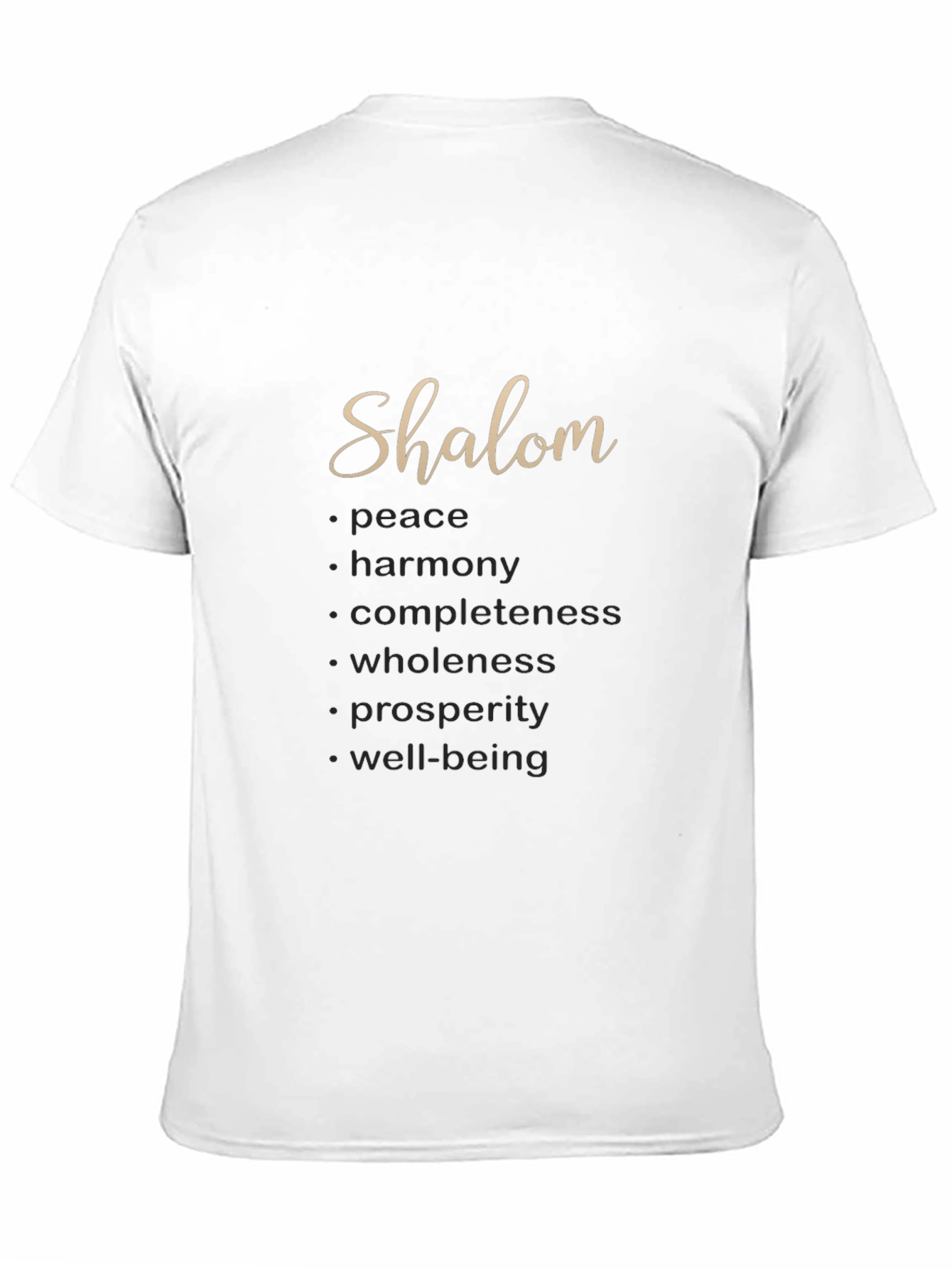 Shalom Meaningful Word Art T-Shirt