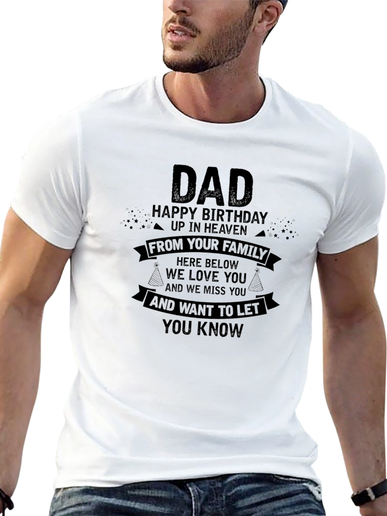 Dad Happy Birthday in Heaven T-Shirt