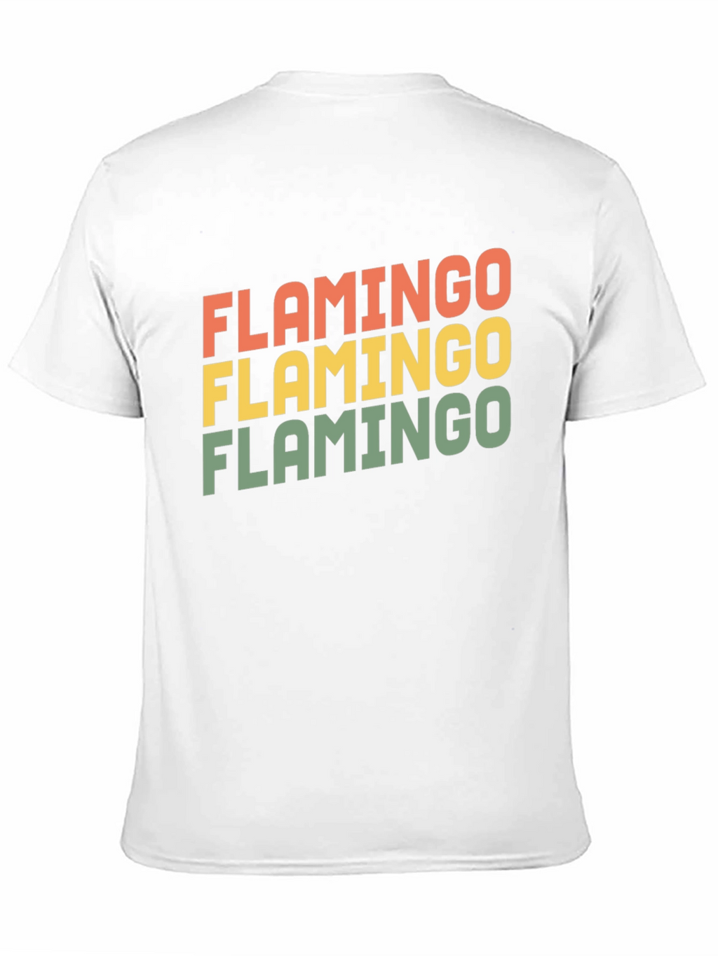 Retro Flamingo Graphic Tee - Soft Black Cotton T-Shirt