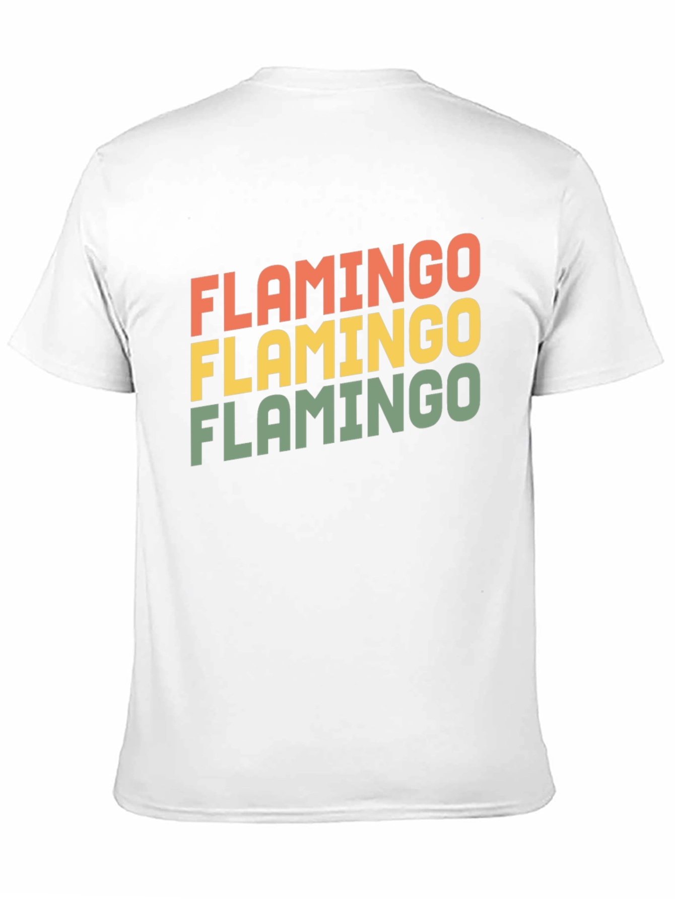 Retro Flamingo Graphic Tee - Soft Black Cotton T-Shirt