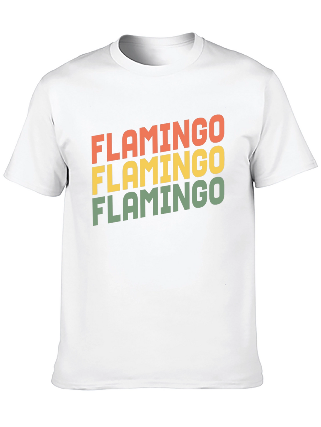 Retro Flamingo Graphic Tee - Soft Black Cotton T-Shirt