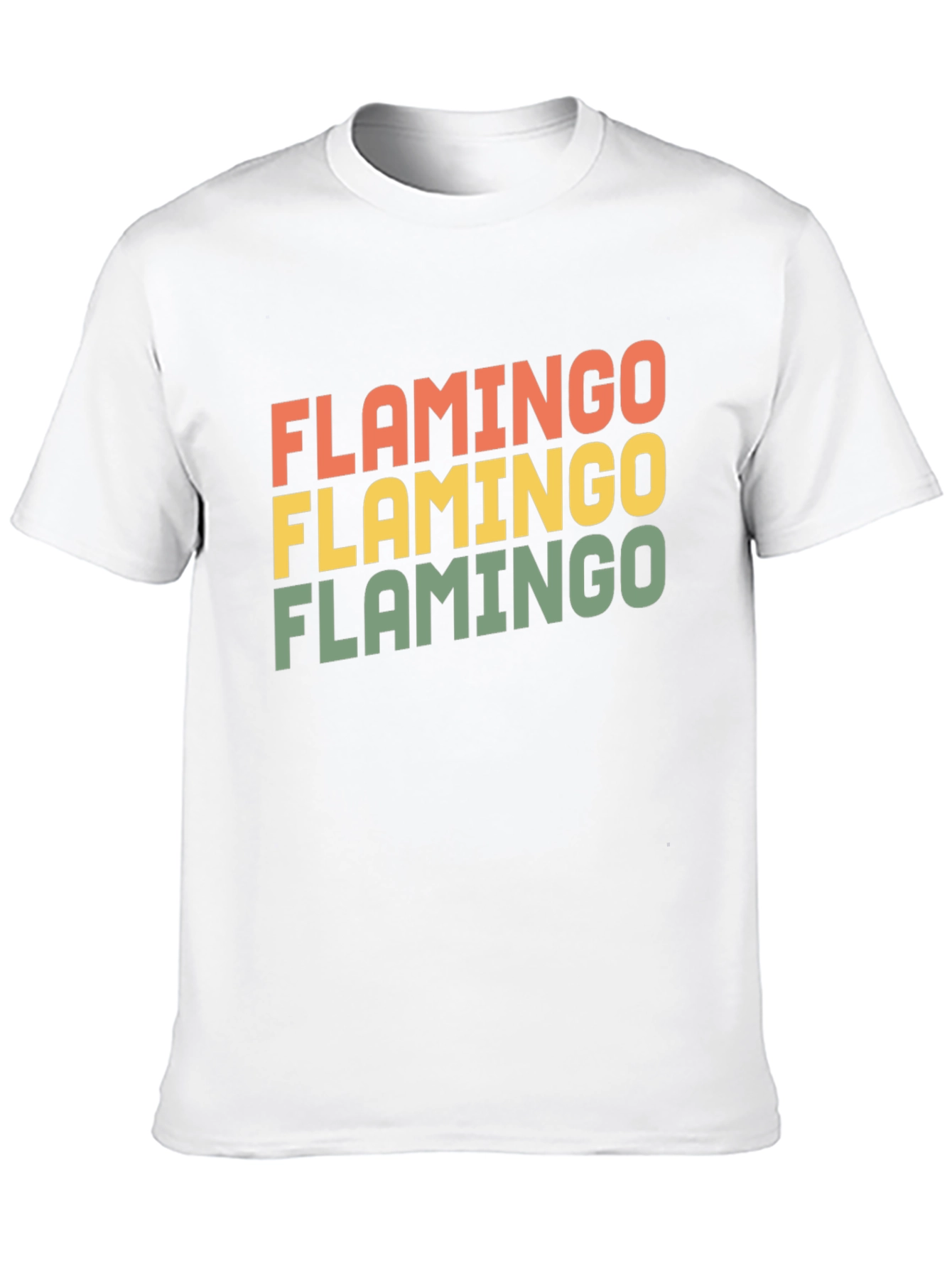 Retro Flamingo Graphic Tee - Soft Black Cotton T-Shirt