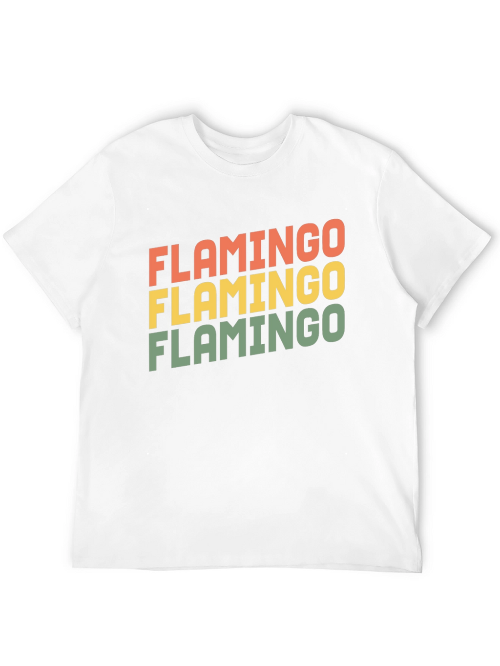 Retro Flamingo Graphic Tee - Soft Black Cotton T-Shirt