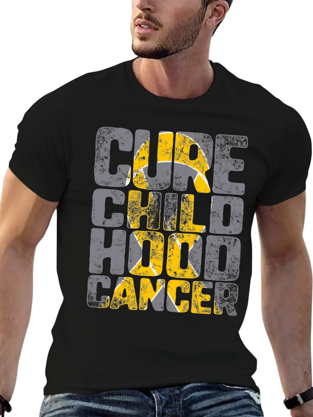 Cure Childhood Cancer Awareness Graphic T-Shirt