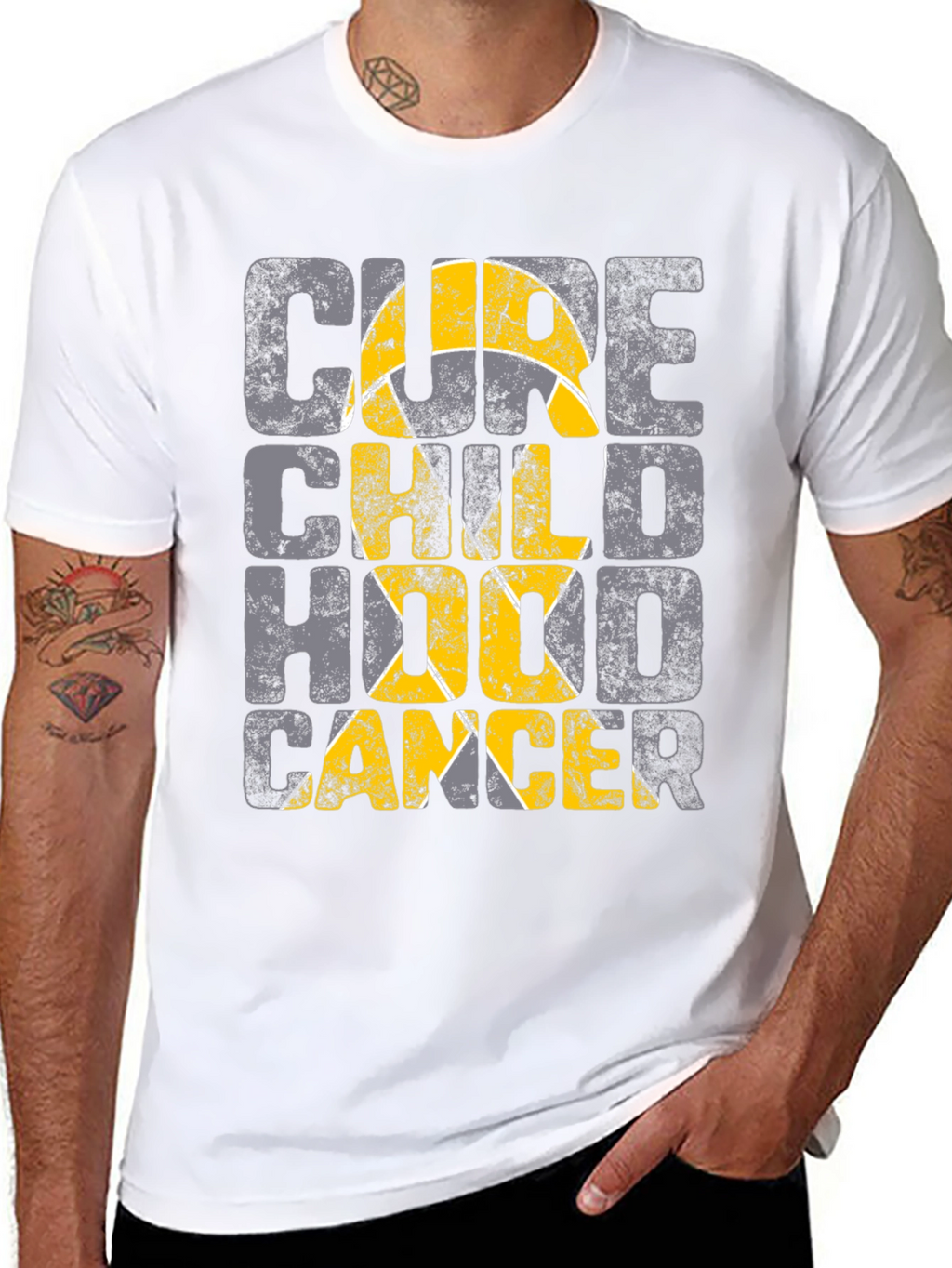 Cure Childhood Cancer Awareness Graphic T-Shirt