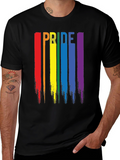 Pride Rainbow Stripe Graphic T-Shirt