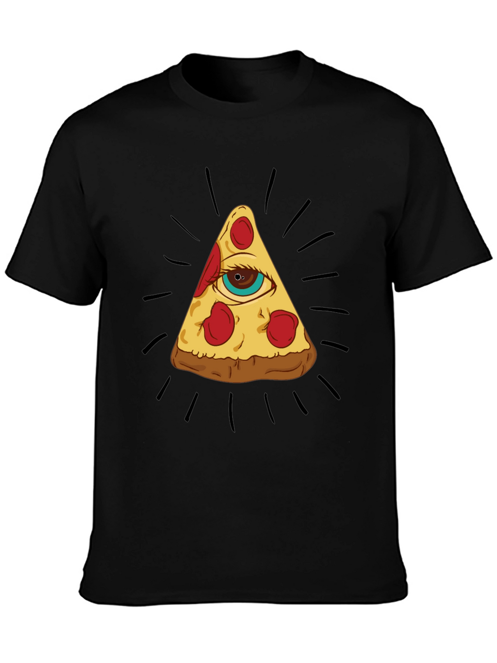 Pizza Eye T-Shirt - Illuminati Foodie Tee