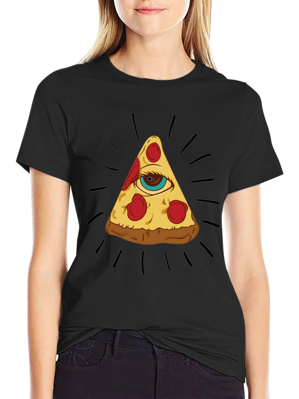 Pizza Eye T-Shirt - Illuminati Foodie Tee