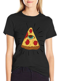 Pizza Eye T-Shirt - Illuminati Foodie Tee