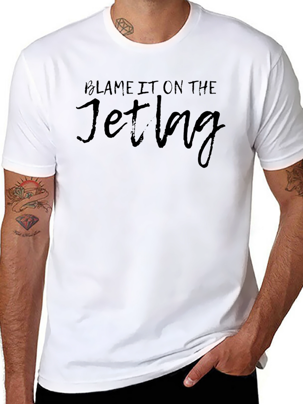 Blame It On The Jetlag Black T-Shirt