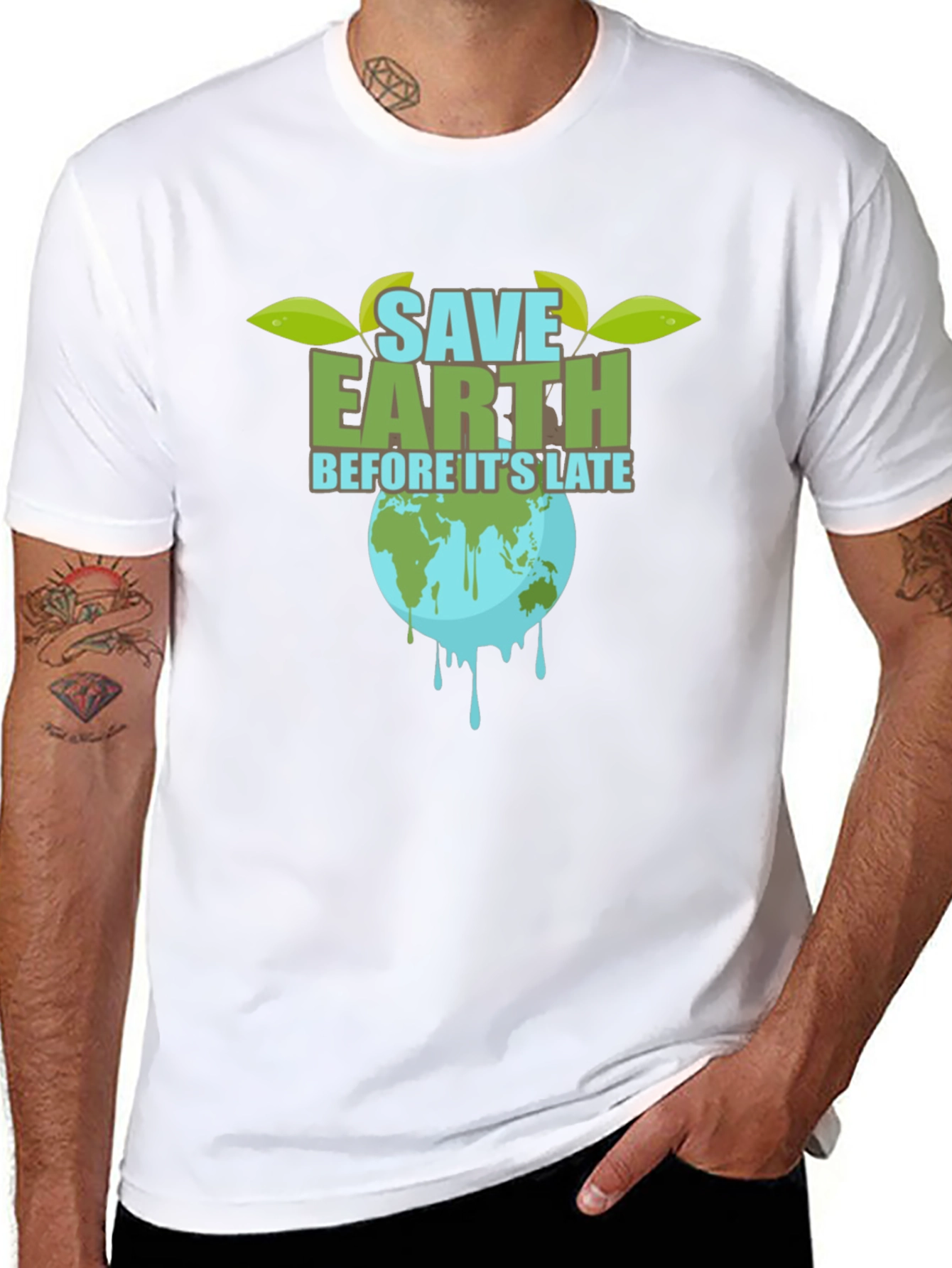 Save Earth T-Shirt - Black Graphic Tee