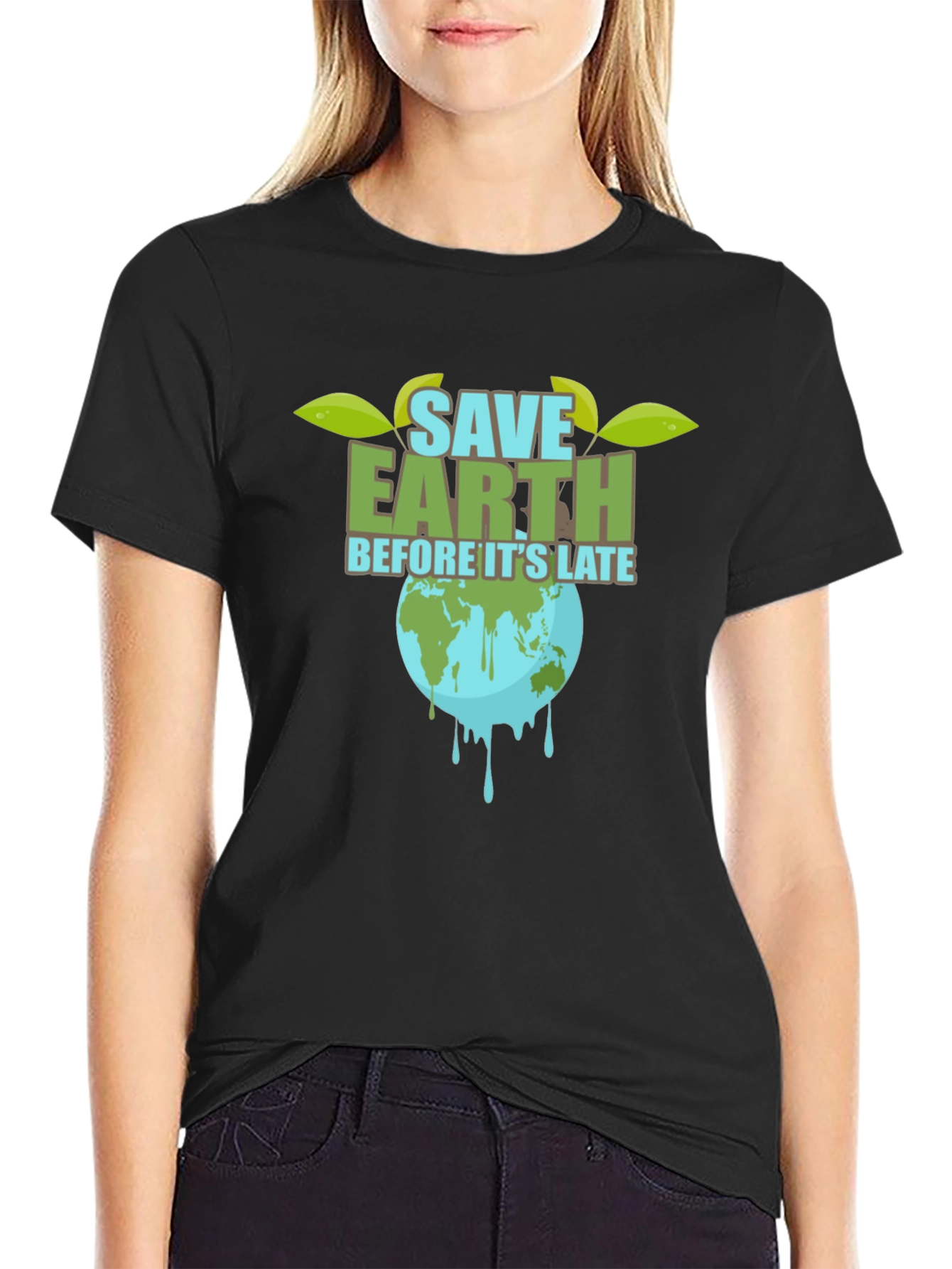 Save Earth T-Shirt - Black Graphic Tee