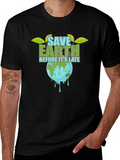 Save Earth T-Shirt - Black Graphic Tee