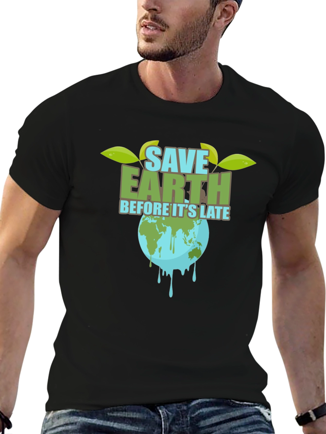 Save Earth T-Shirt - Black Graphic Tee