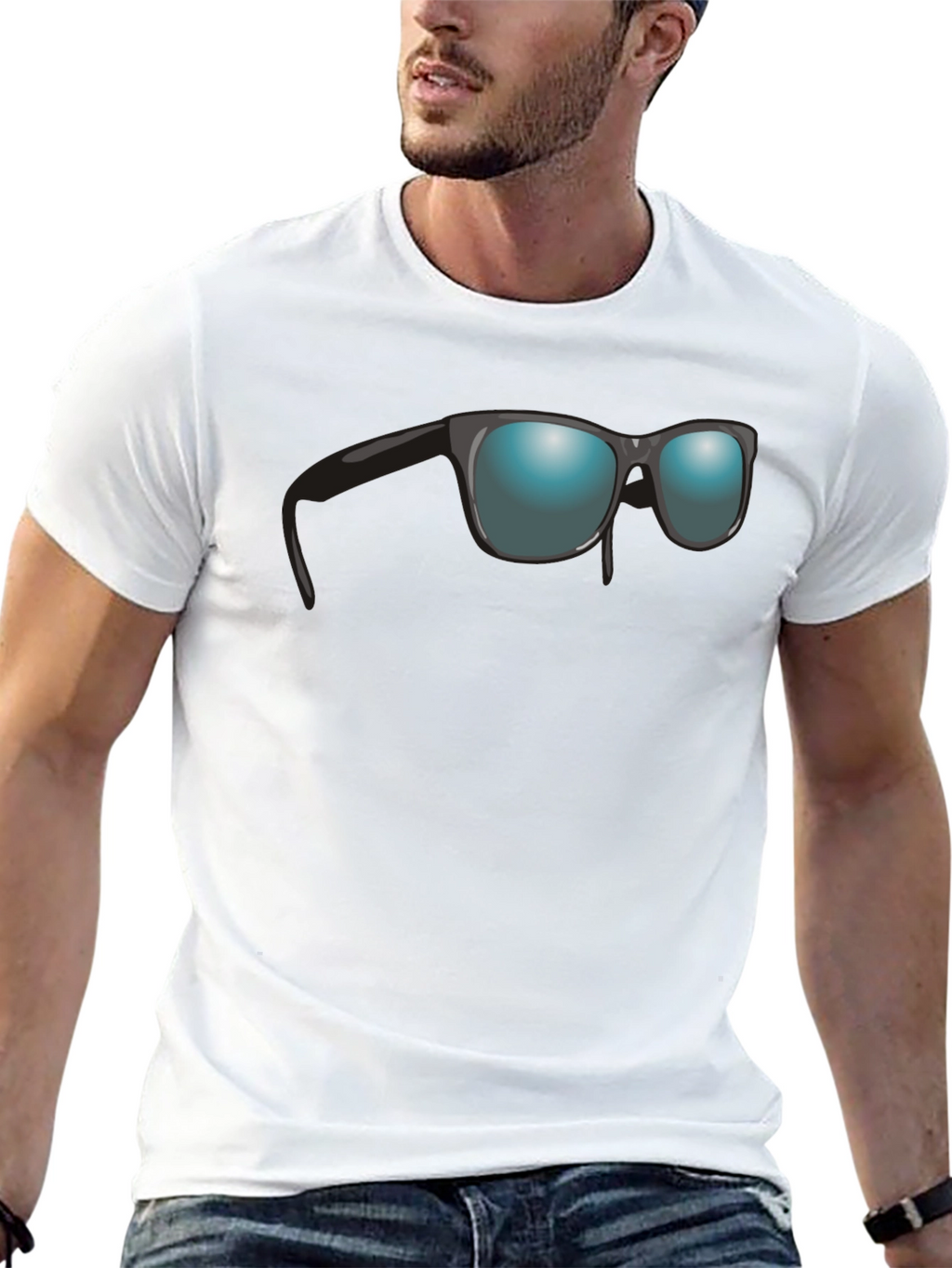 Sunglasses Graphic Black T-Shirt