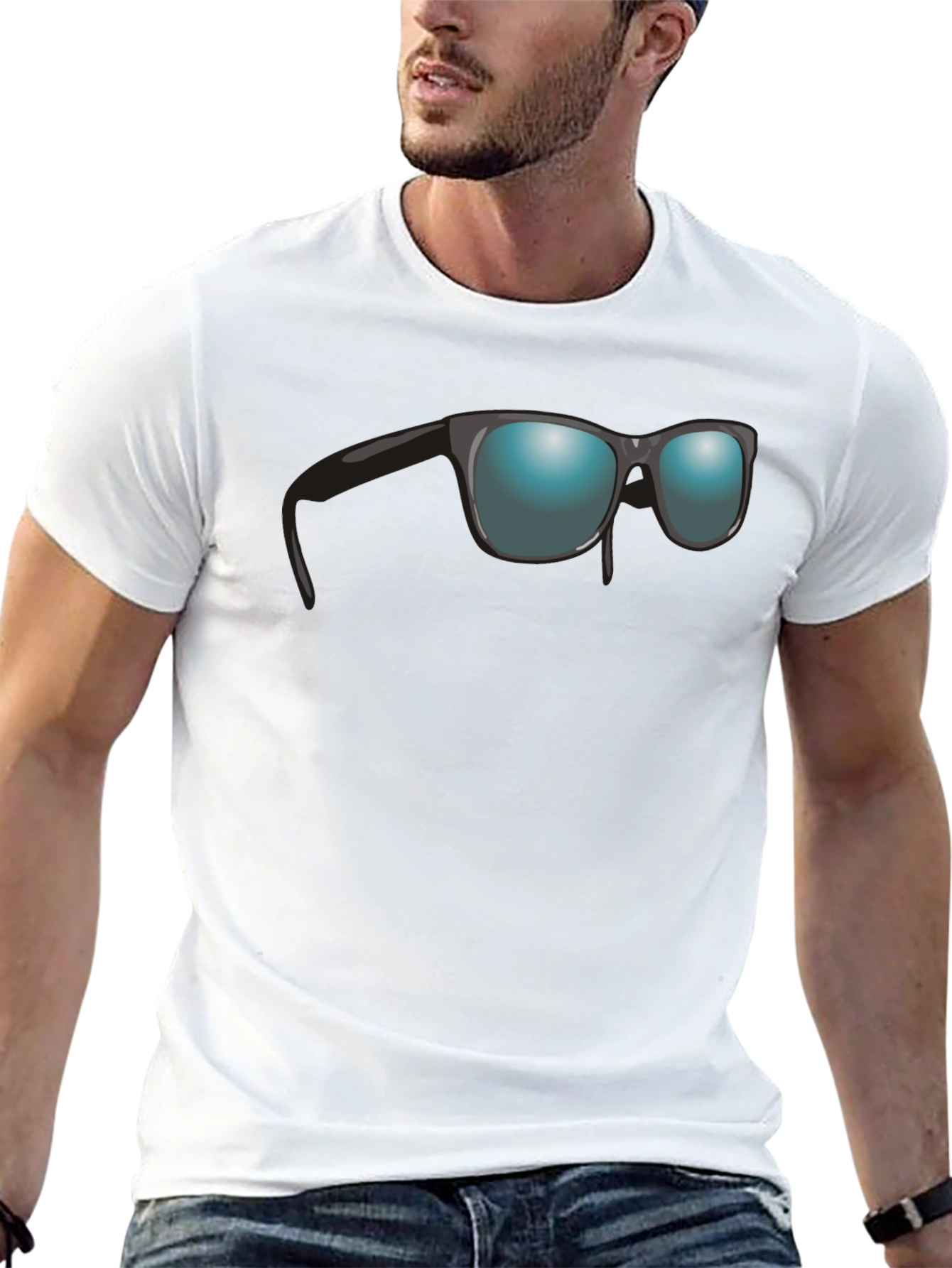 Sunglasses Graphic Black T-Shirt