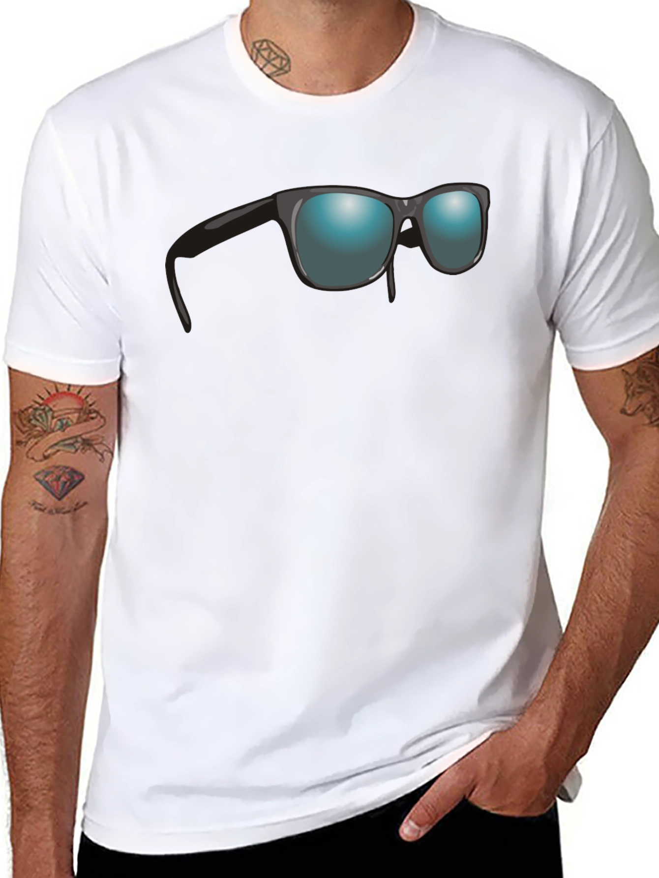 Sunglasses Graphic Black T-Shirt
