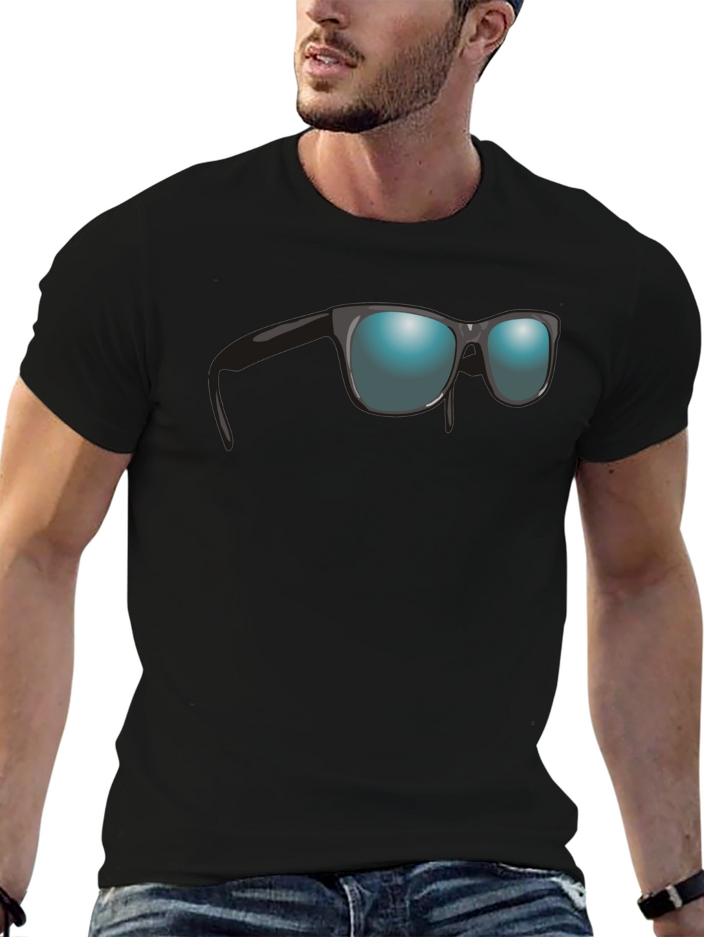 Sunglasses Graphic Black T-Shirt