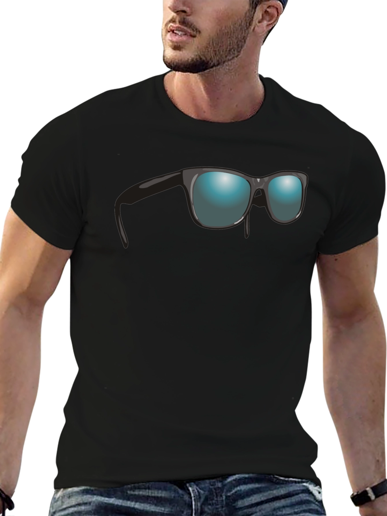 Sunglasses Graphic Black T-Shirt