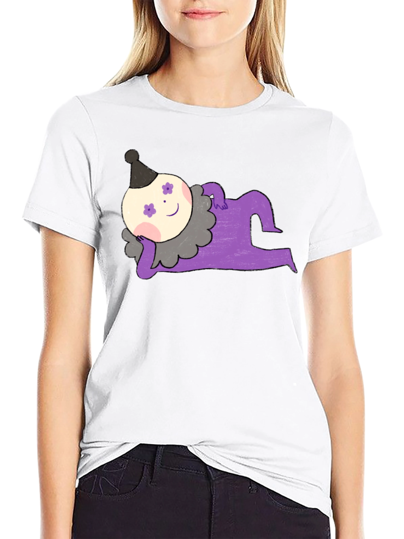 Whimsical Clown Graphic Tee - Unique Design