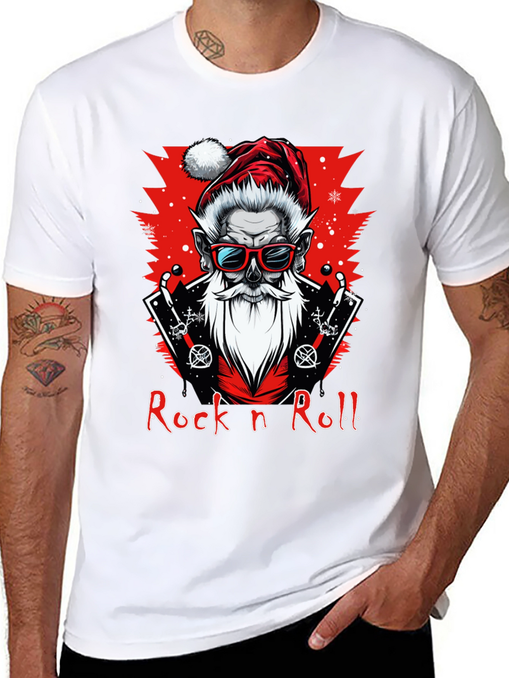 Rock n Roll Santa Graphic Tee