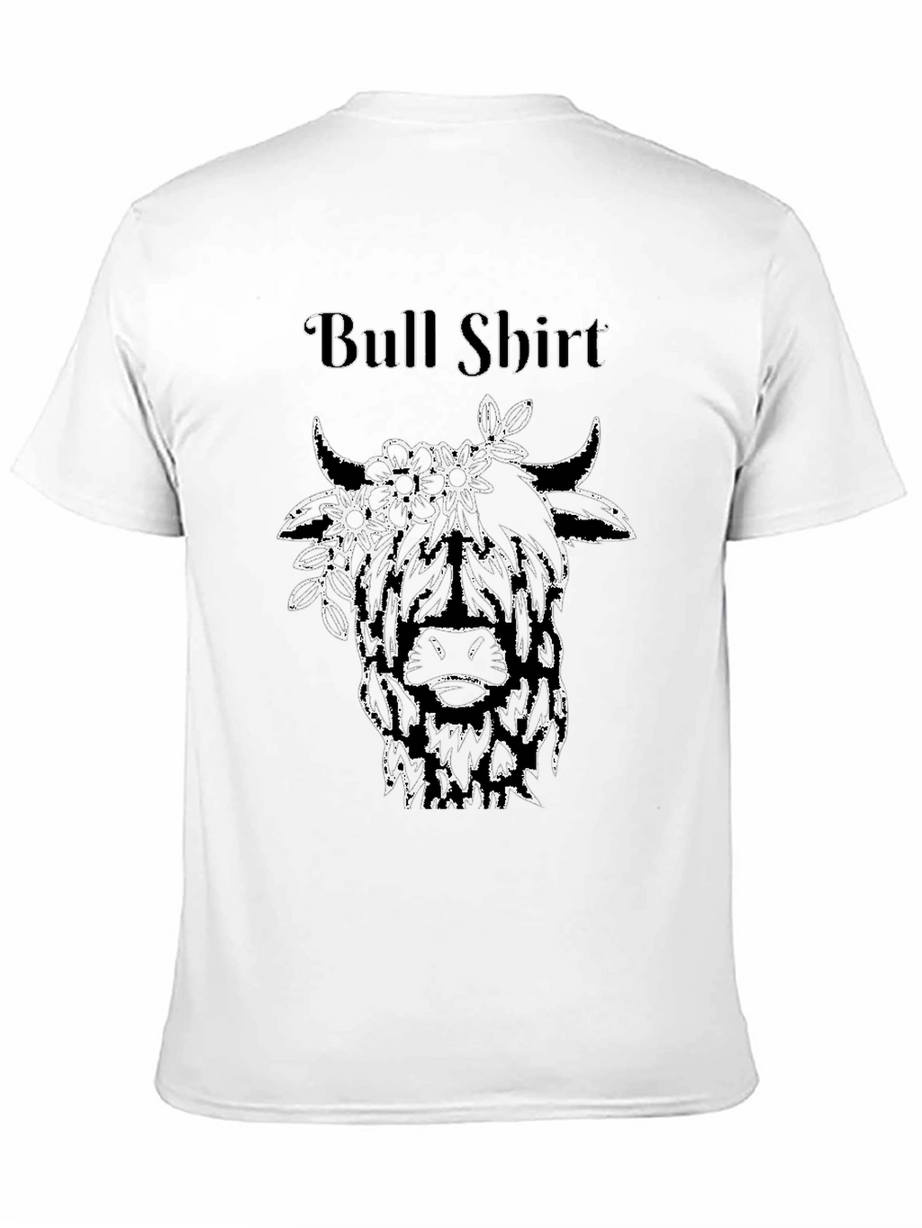 Bull Shirt - Floral Highland Cow Tee