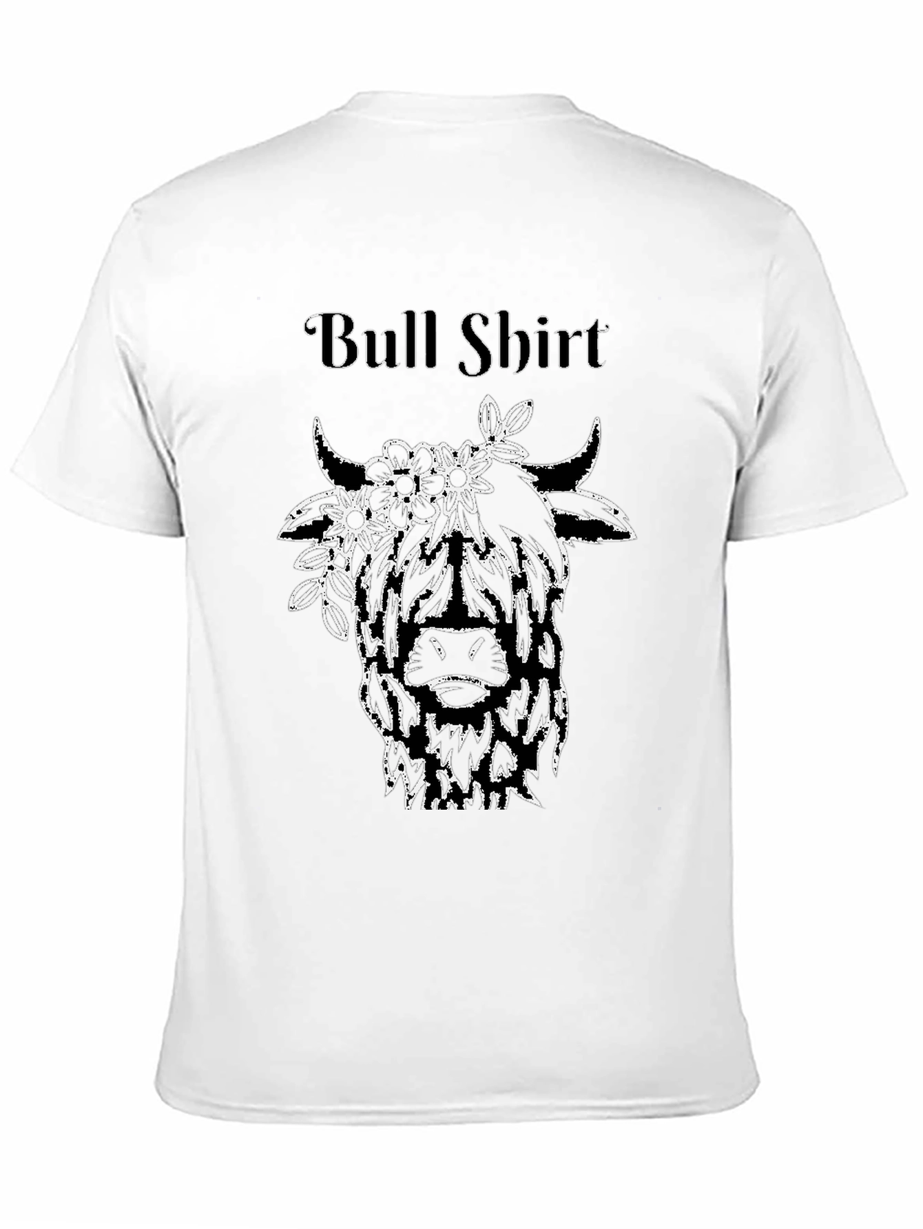 Bull Shirt - Floral Highland Cow Tee
