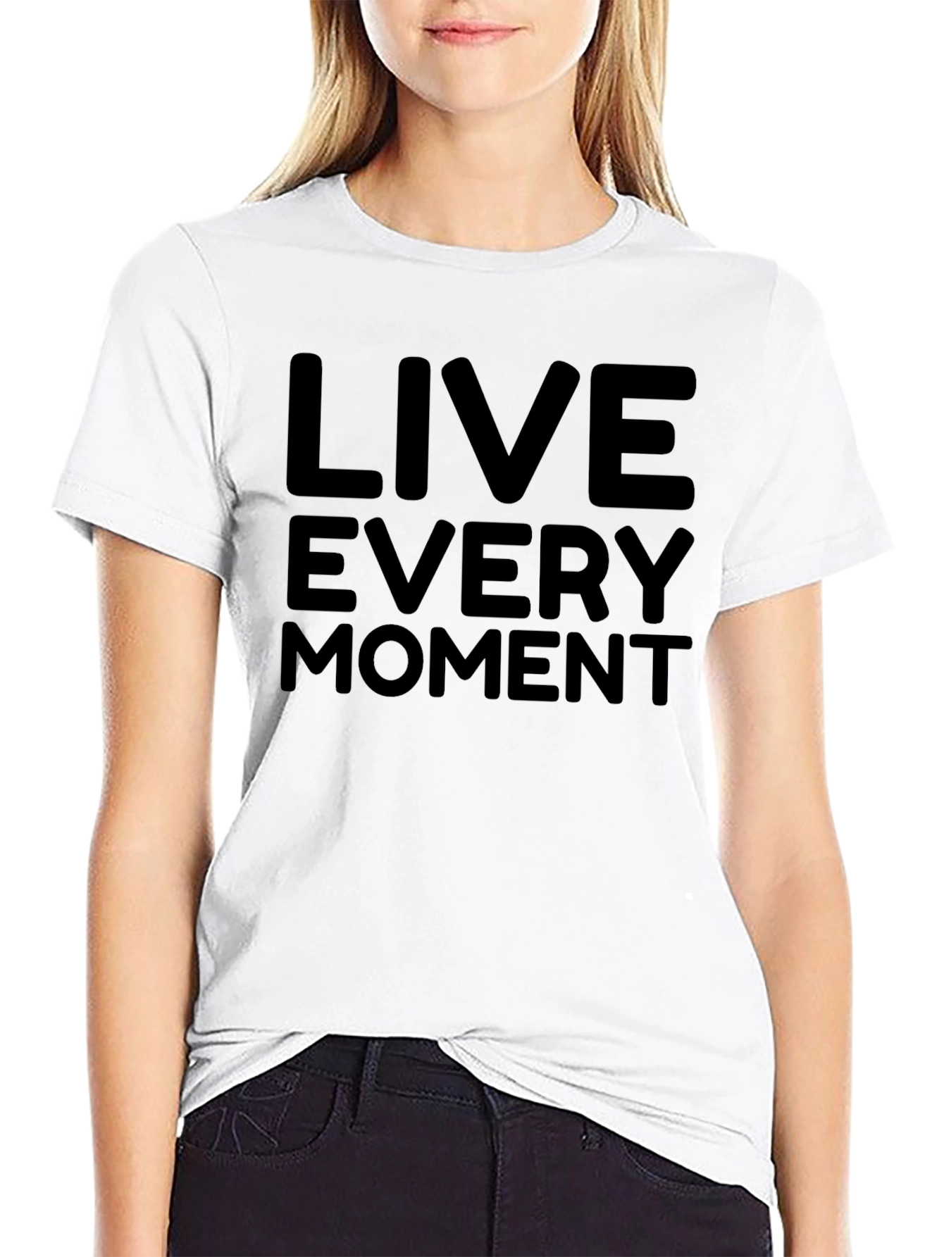 Live Every Moment Black Graphic Tee