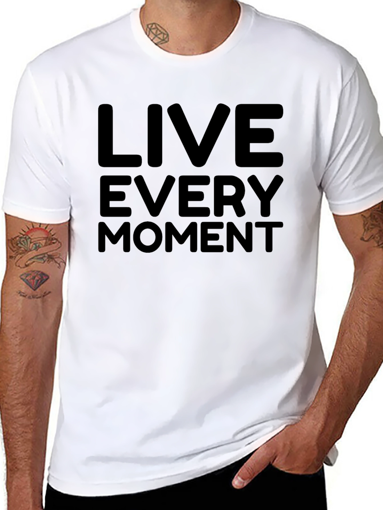 Live Every Moment Black Graphic Tee
