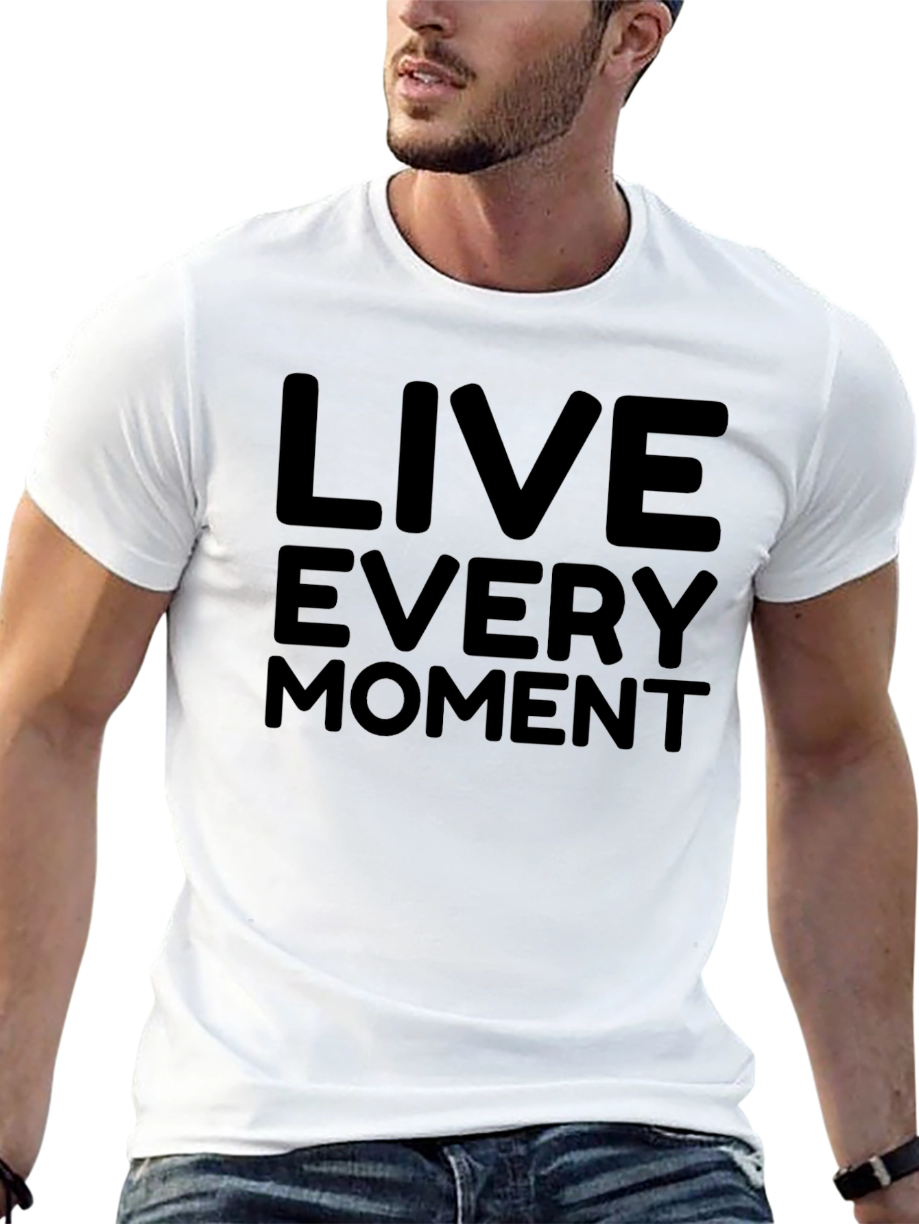 Live Every Moment Black Graphic Tee