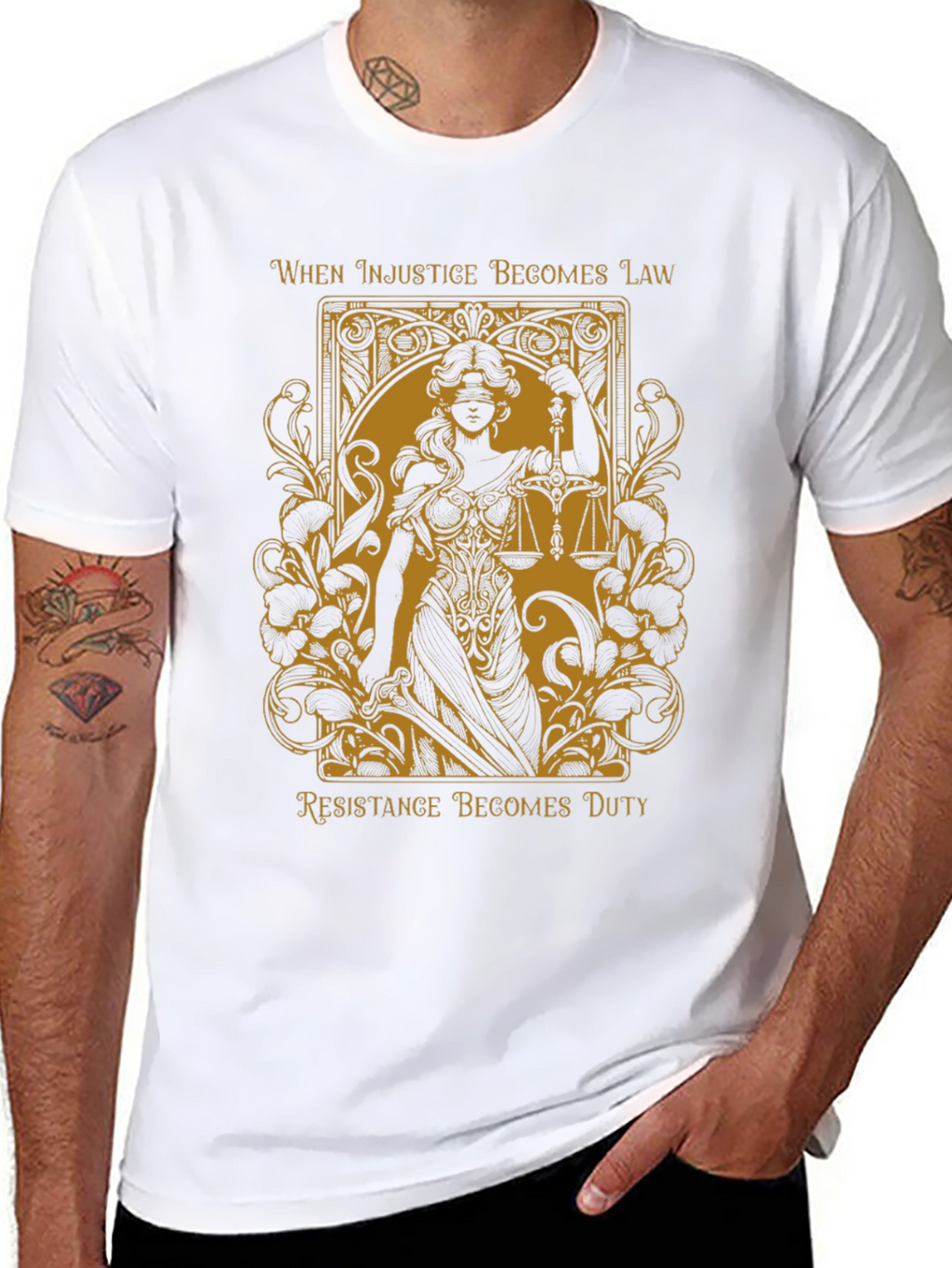 Justice T-Shirt - When Injustice Becomes Law