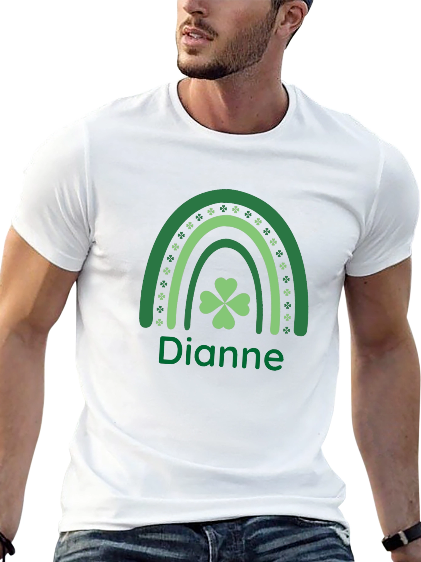 Dianne St. Patricks Day Shamrock Rainbow T-Shirt