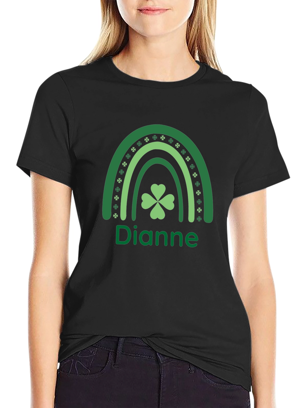 Dianne St. Patricks Day Shamrock Rainbow T-Shirt