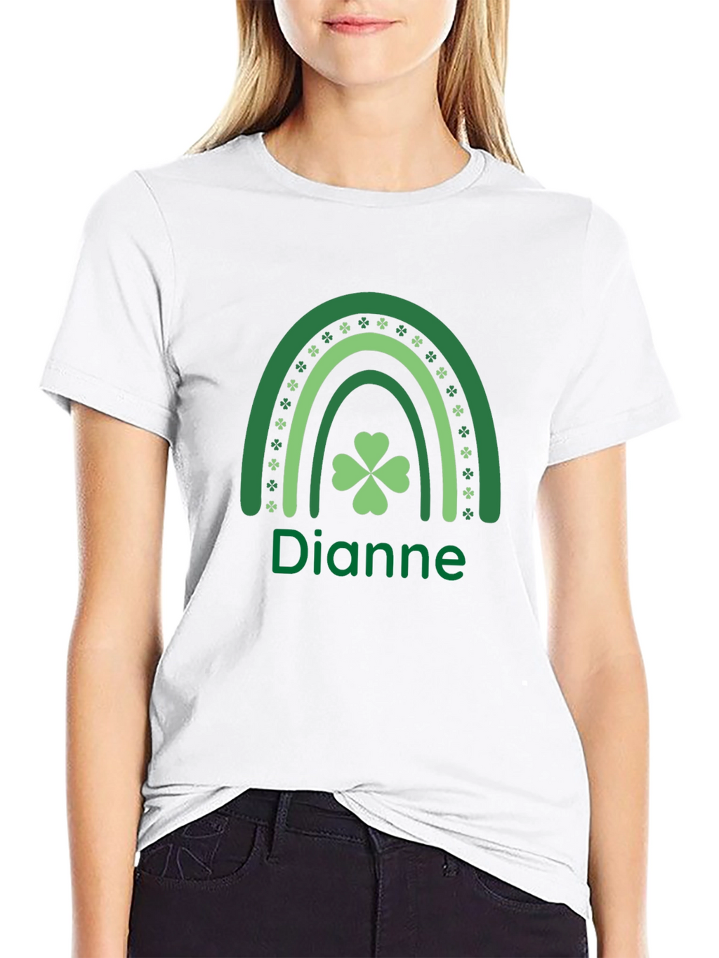 Dianne St. Patricks Day Shamrock Rainbow T-Shirt