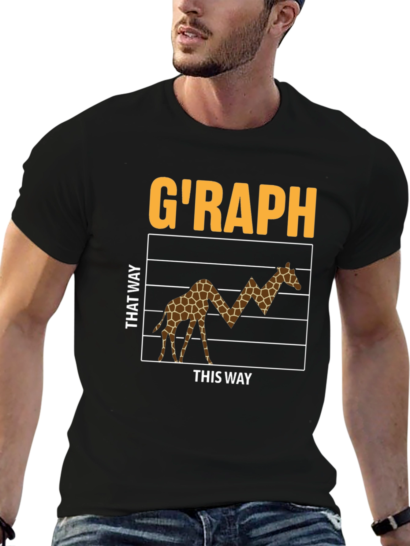 GRAPH Giraffe Stock Market T-Shirt
