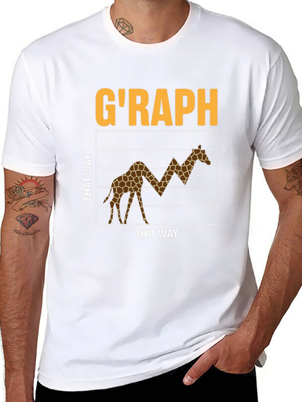 GRAPH Giraffe Stock Market T-Shirt