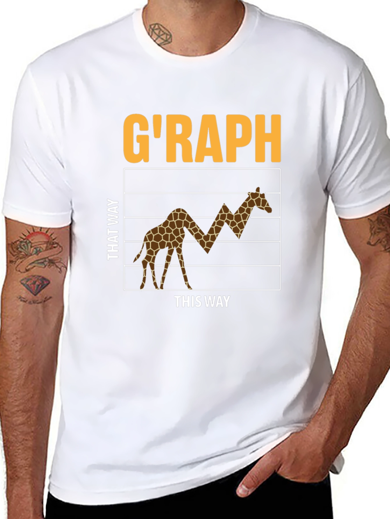GRAPH Giraffe Stock Market T-Shirt