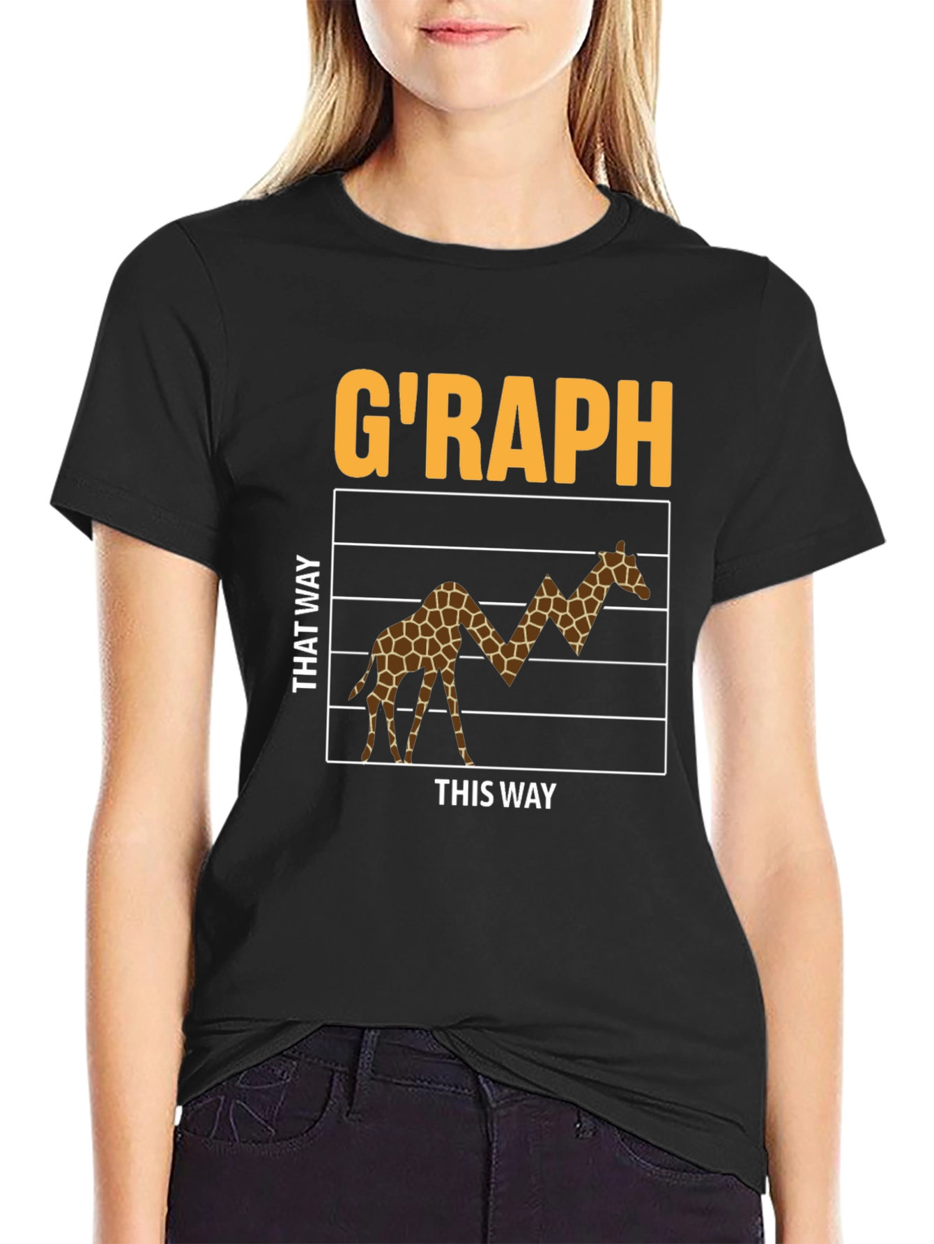GRAPH Giraffe Stock Market T-Shirt
