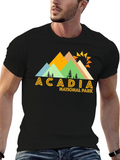 Acadia National Park Graphic Tee - Black Cotton T-Shirt