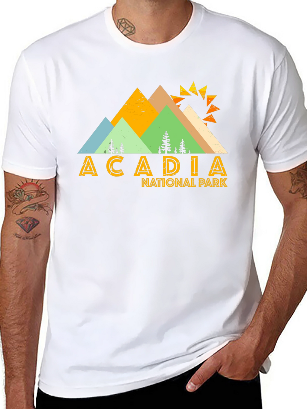 Acadia National Park Graphic Tee - Black Cotton T-Shirt