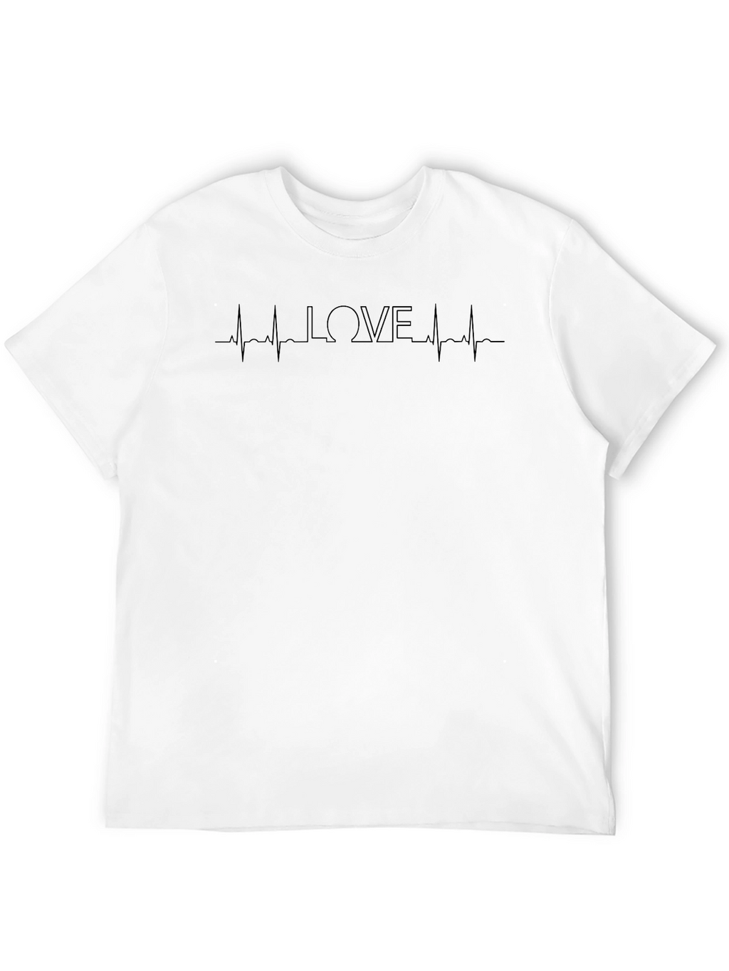 Love Heartbeat Graphic Tee - Black