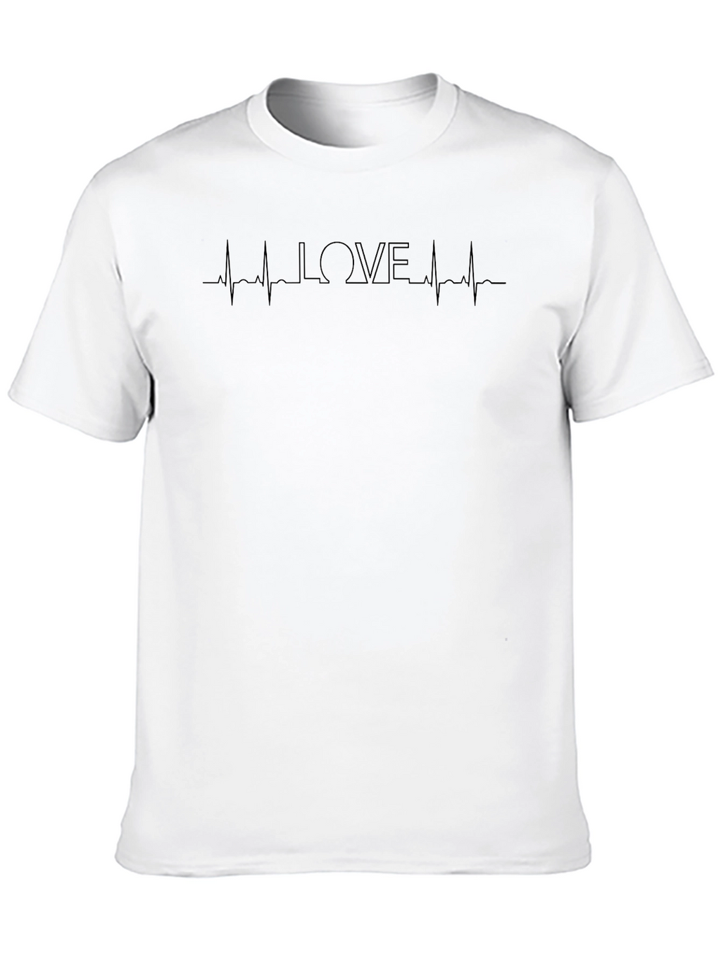 Love Heartbeat Graphic Tee - Black