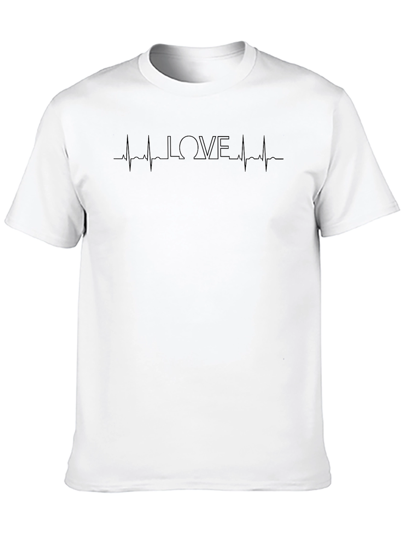 Love Heartbeat Graphic Tee - Black