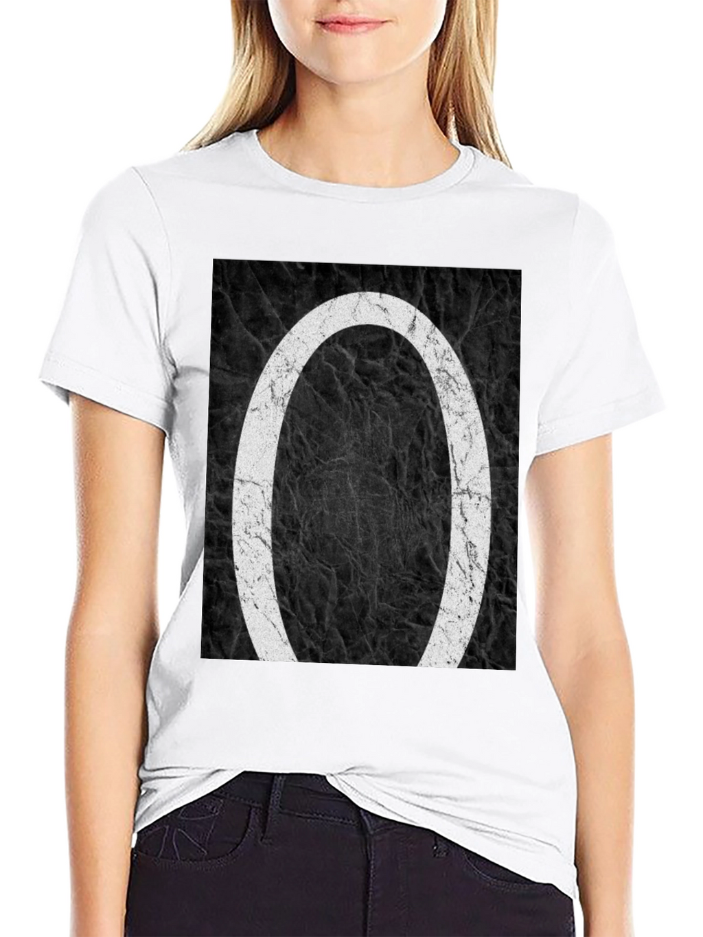 Abstract O Graphic Tee - Black
