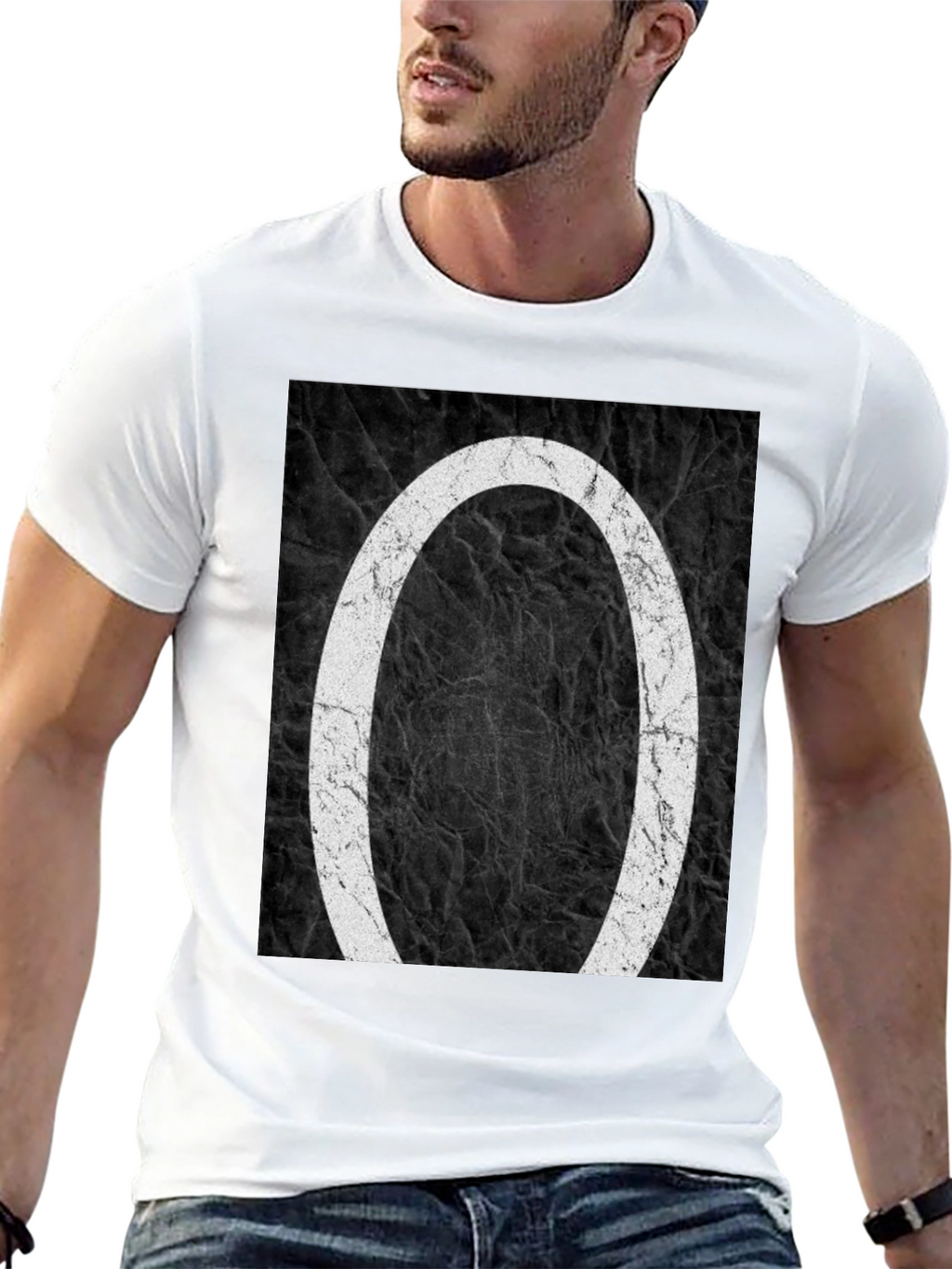 Abstract O Graphic Tee - Black