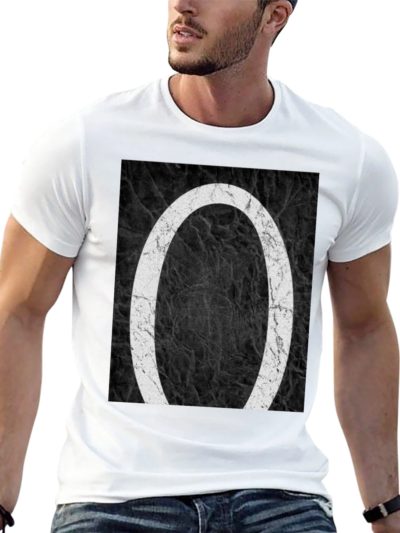 Abstract O Graphic Tee - Black