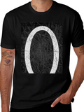 Abstract O Graphic Tee - Black